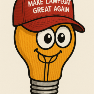 Strijkembleem Lamp - great again