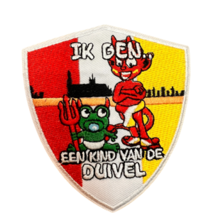Strijkembleem Oeteldonk kind vd duivel