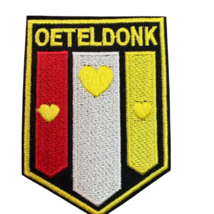Strijkembleem Oeteldonk strepen (schouder)