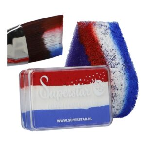 Superstar splitcake Rood,wit,blauw