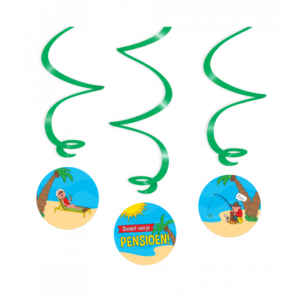 Swirl decoratie Pensioen cartoon