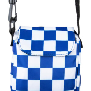 Tasje blauw/wit geblokt