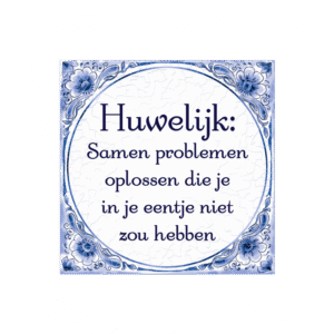 Tegels Delfs blauw - Huwelijk