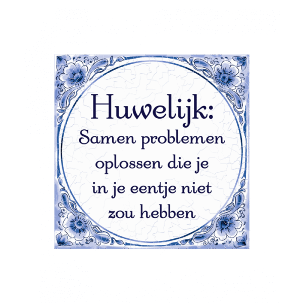 Tegels Delfs blauw - Huwelijk