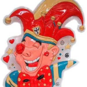 wanddeco clown prins carnaval