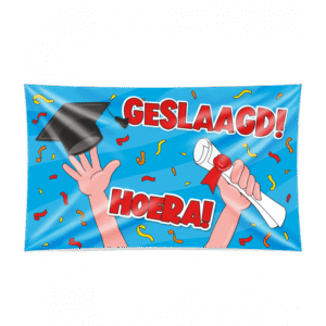 XXL Gevelvlag Geslaagd Hoera